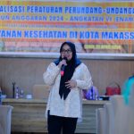 Anggota DPRD Makassar, Hj. Andi Astiah menggelar Sosialisasi angkatan 6, Peraturan Daerah (Perda) nomor 7 tahun 2009 tentang Pelayanan Kesehatan di Hotel Grand Maleo, Senin (22/04/2024).